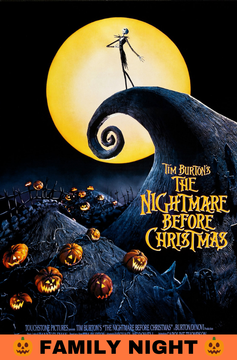 The Nightmare Before Christmas movie poster at Cinema of Horrors